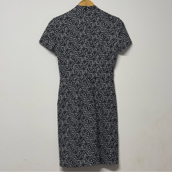 Hugo Boss Kirsi Turtle Neck Patterned Dress Short Sleeve Sheath - Picture 7 of 13